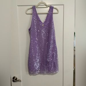 Sequin Purple Dress